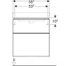 Тумба с раковиной GEBERIT SMYLE SQUARE 500.352.00.1-500.229.01.1 60 см белый 500.229.01.1+500.352.00.1